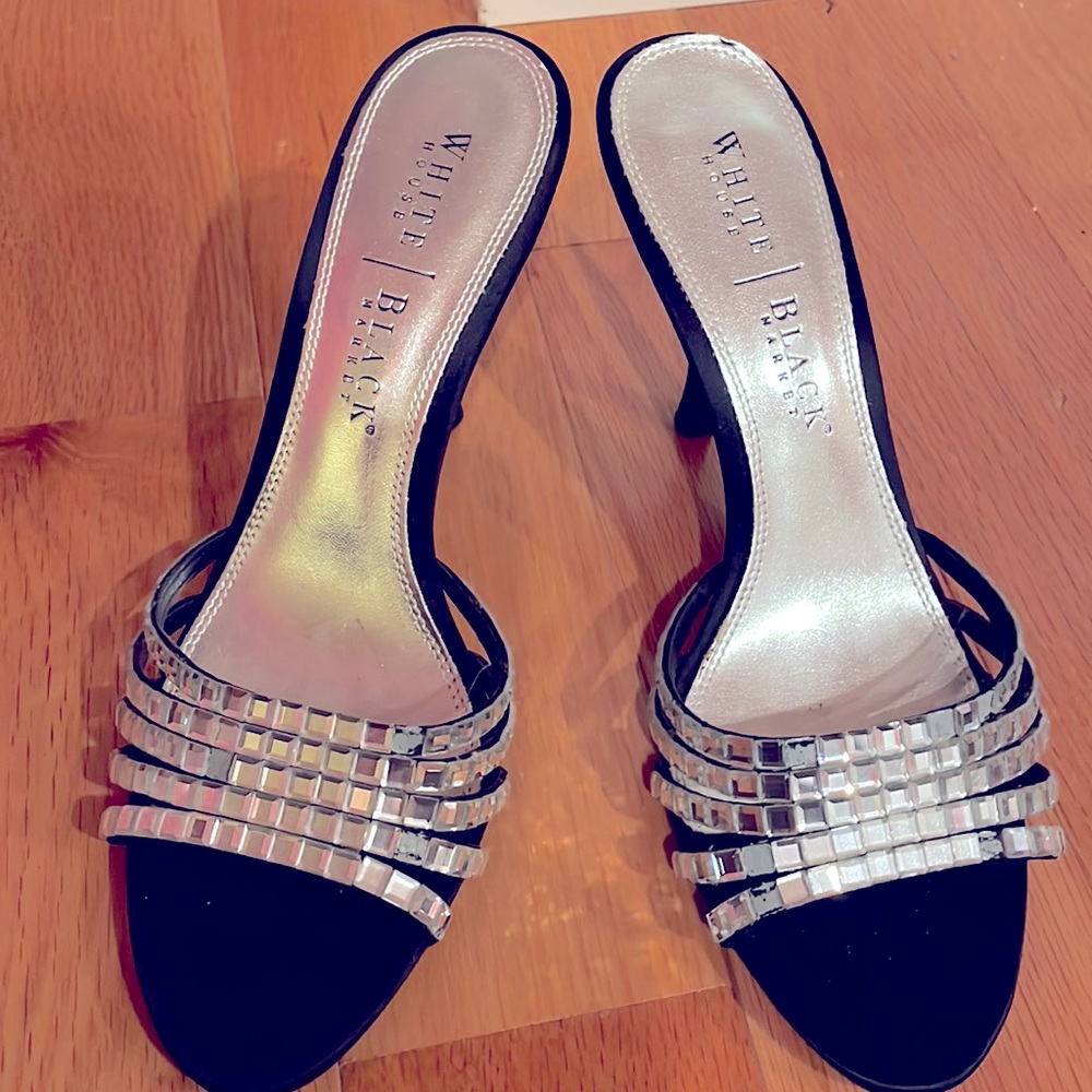 White House black market sparkly heels new